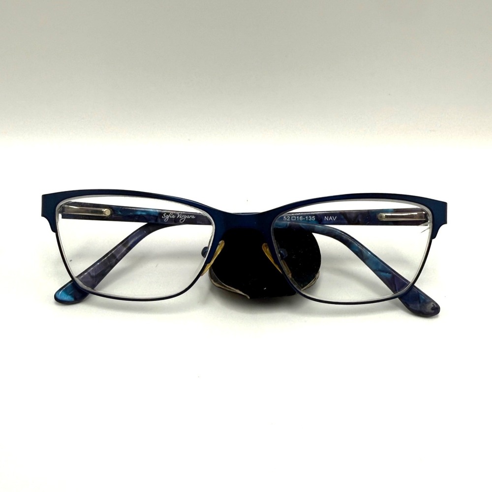 Sofia Vergara Arminda Navy Blue Eyeglasses Frames 52-16-135‎ Women Eyewear